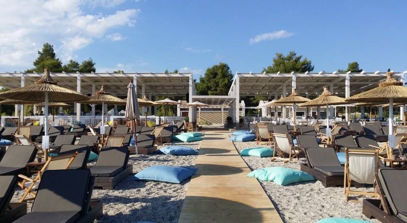 Beach Bar Umbrellas Halkidiki